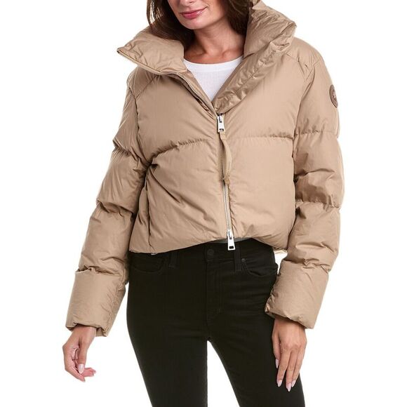 Canada Goose Womens  Garnet Quilted Down Jacket, Beige - Picture 3 of 5